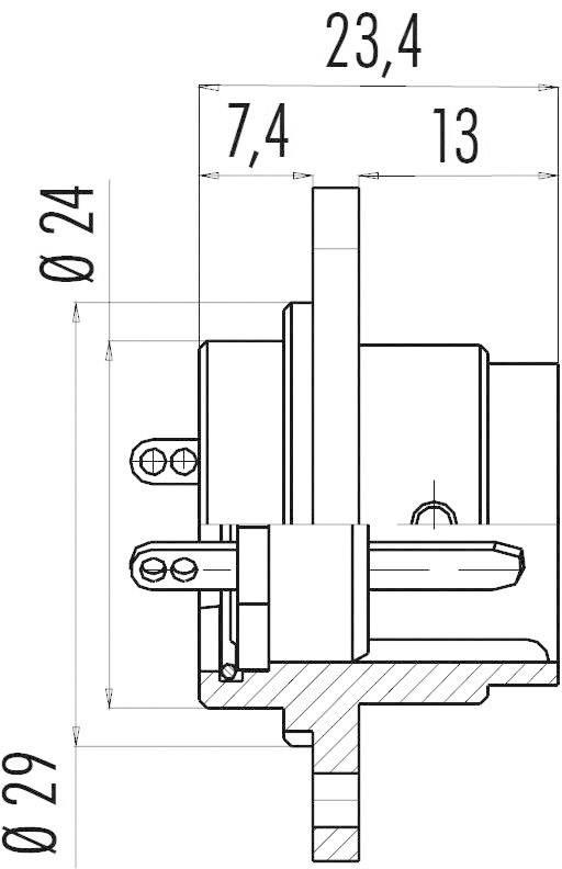 Binder 09-0057-00-03 Rundstecker Stecker, Einbau Gesamtpolzahl: 3 Serie (Rundsteckverbinder): 690 1St.
