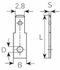 Vogt Verbindungstechnik 37701.67 Steckzunge Steckbreite: 2.8mm Steckdicke: 0.8mm 180° Unisoliert Metall
