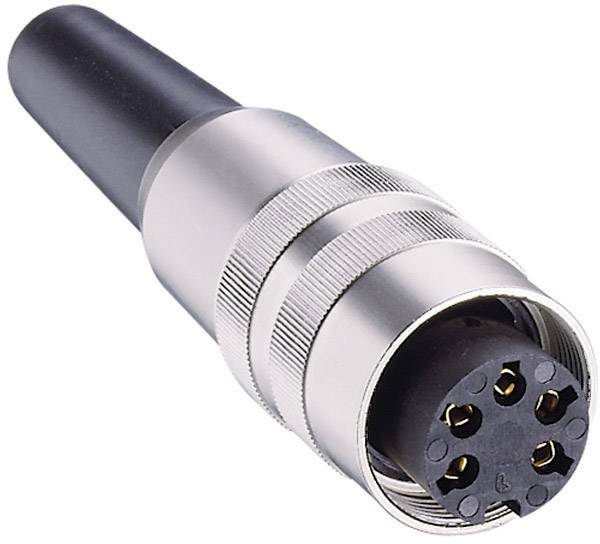 Lumberg KV 70 DIN-Rundsteckverbinder Buchse, gerade Polzahl: 7 Silber 1St.