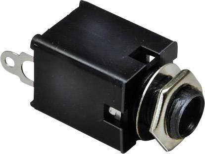 TRU COMPONENTS 1578867 Klinken-Steckverbinder 6.35 mm Buchse, Einbau vertikal Polzahl: 2 Mono Silber 1 St.