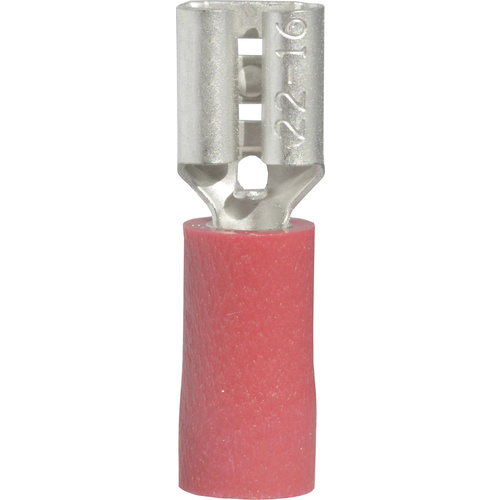 Vogt Verbindungstechnik 3902S Flachsteckhülse Steckbreite: 4.8mm Steckdicke: 0.8mm 180° Teilisoliert Rot