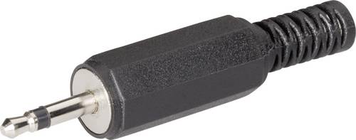 TRU Components 1578869 Klinken-Steckverbinder 2.5 mm Stecker, gerade Polzahl: 2 Mono Schwarz