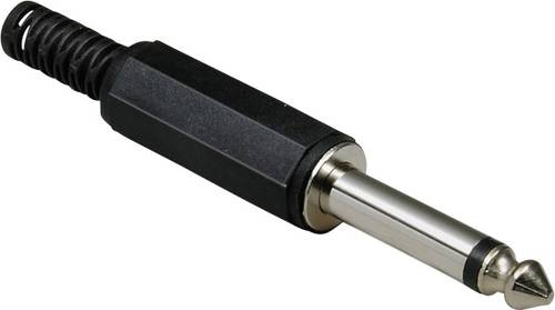 TRU COMPONENTS Klinken-Steckverbinder 6.35mm Stecker, gerade Polzahl: 2 Mono Schwarz 100St.