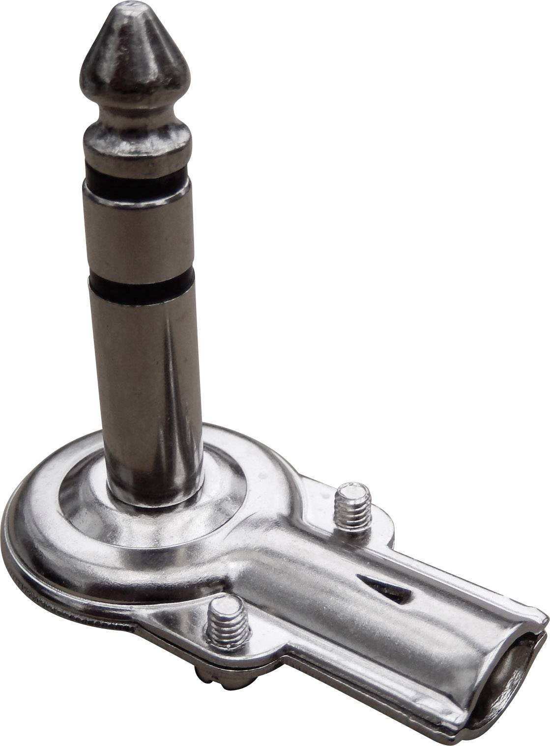 733075 Klinken-Steckverbinder 6.35mm Stecker, gewinkelt Polzahl: 3 Stereo Silber