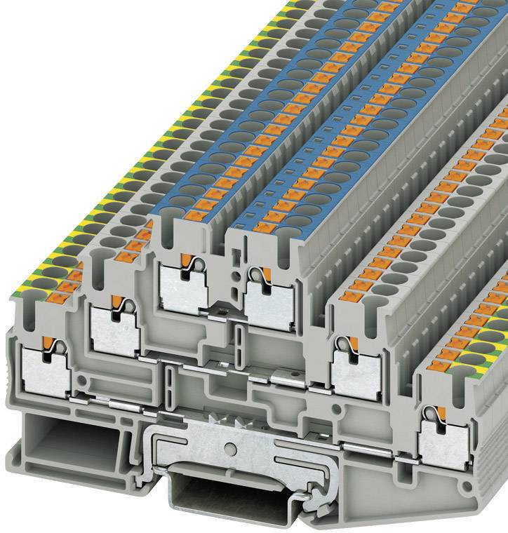 Phoenix Contact 3210538 Dreistock-Schutzleiterklemme 5.2 mm Schnellanschluss Grau 1 St.