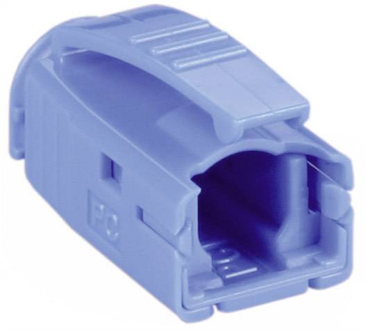 Ein blauer Kunststoffstecker in rechteckiger Form, häufig in elektronischen Verbindungen verwendet.