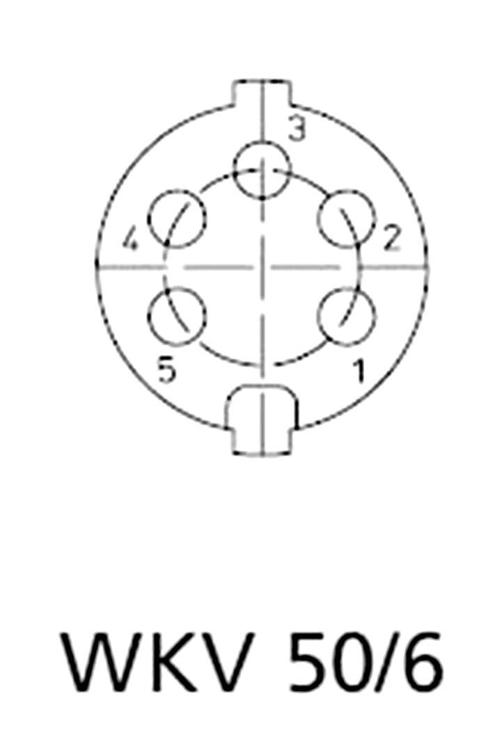 Lumberg WKV 60 DIN-Rundsteckverbinder Buchse, gewinkelt Polzahl: 6 Silber 1St.