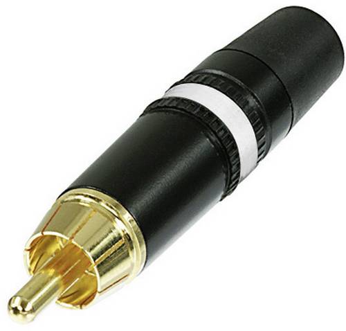 Rean AV NYS373-9 Cinch-Steckverbinder Stecker, gerade Polzahl: 2 Schwarz, Weiß 1 St.