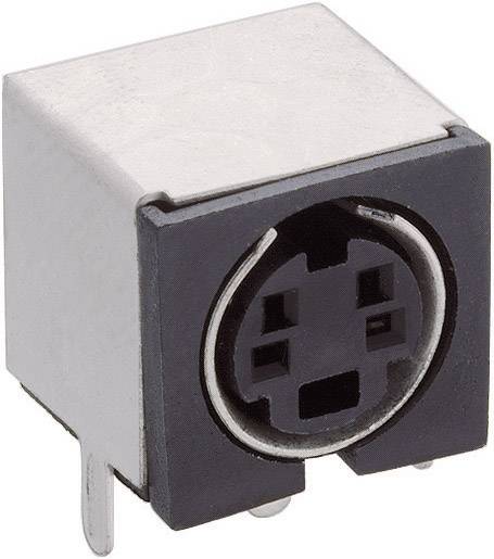 Lumberg TM 0508 A/4 Miniatur-DIN-Rundsteckverbinder Buchse, Einbau horizontal Polzahl: 4 Schwarz