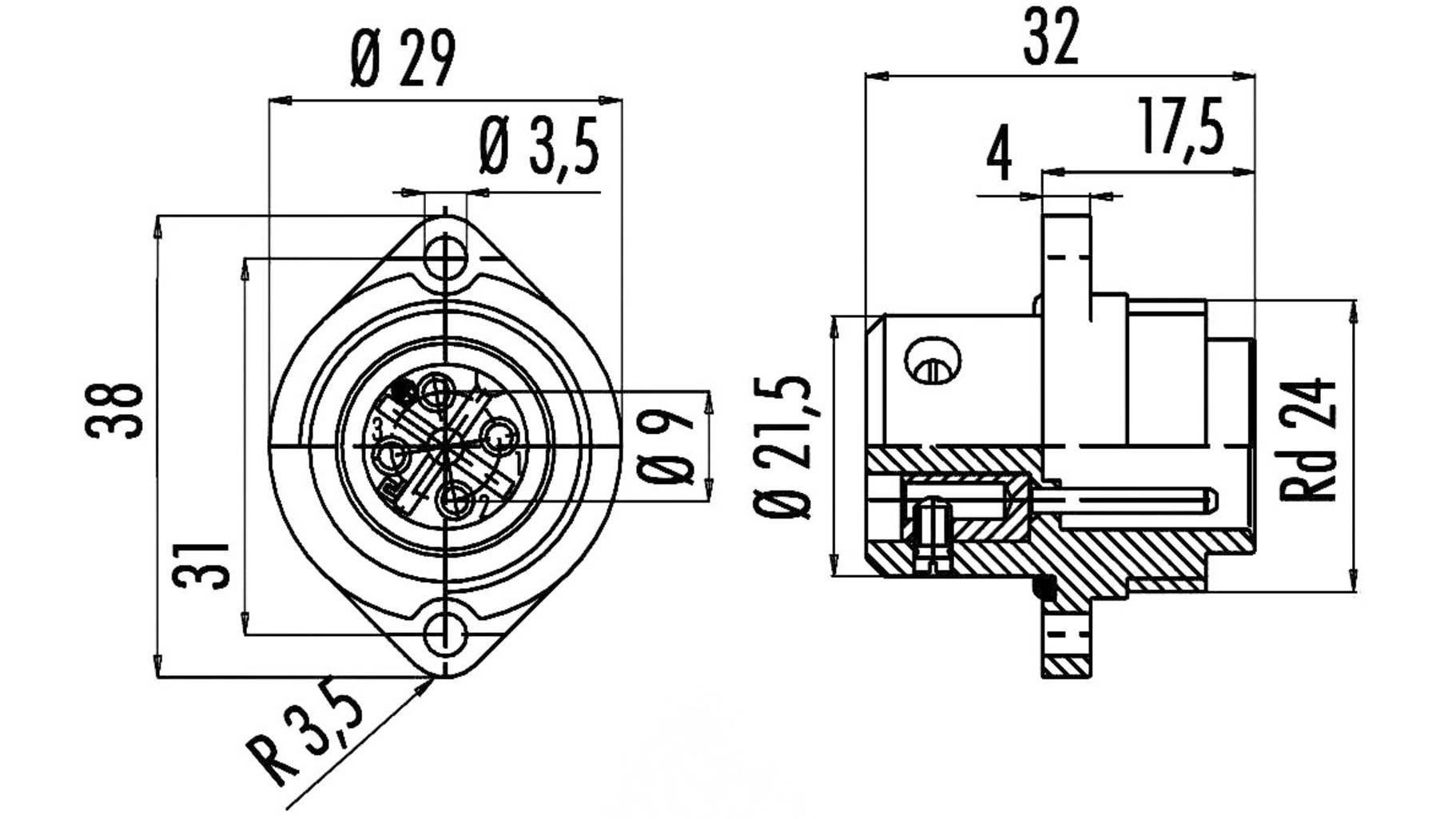 Binder 09-0215-00-07 Rundstecker Stecker, Einbau Serie ...