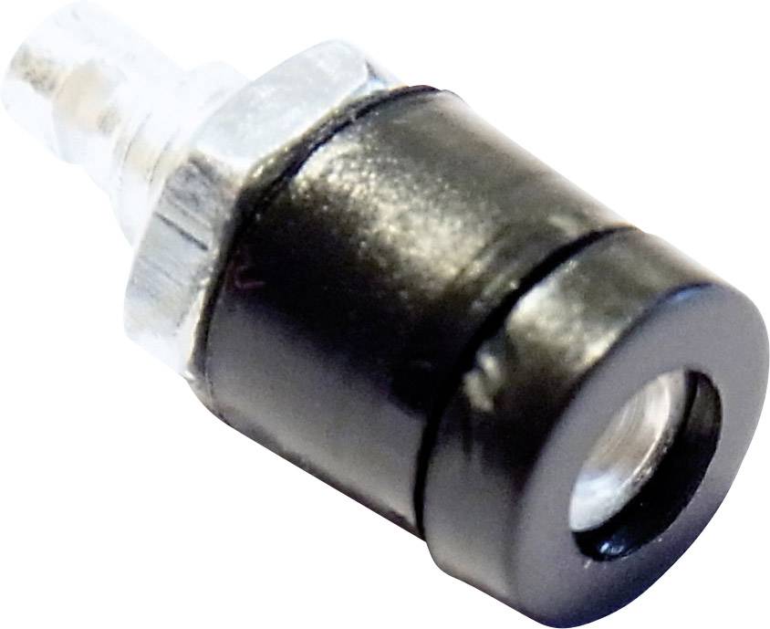 Schnepp BU 2400 Miniatur-Laborbuchse Buchse, Einbau vertikal Stift-Ø: 2mm Schwarz