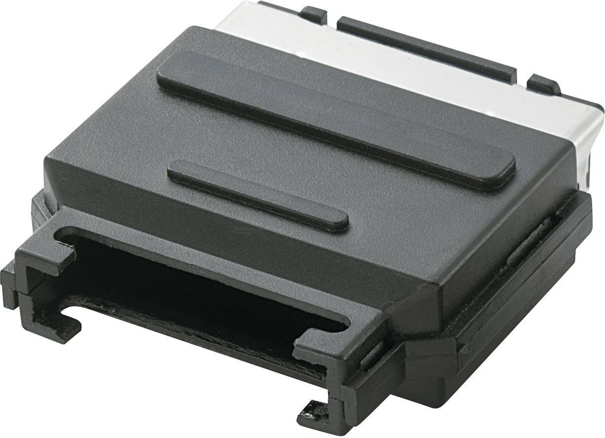 733769 Scart-Steckverbinder Stecker, Einbau vertikal Polzahl: 21 Schwarz