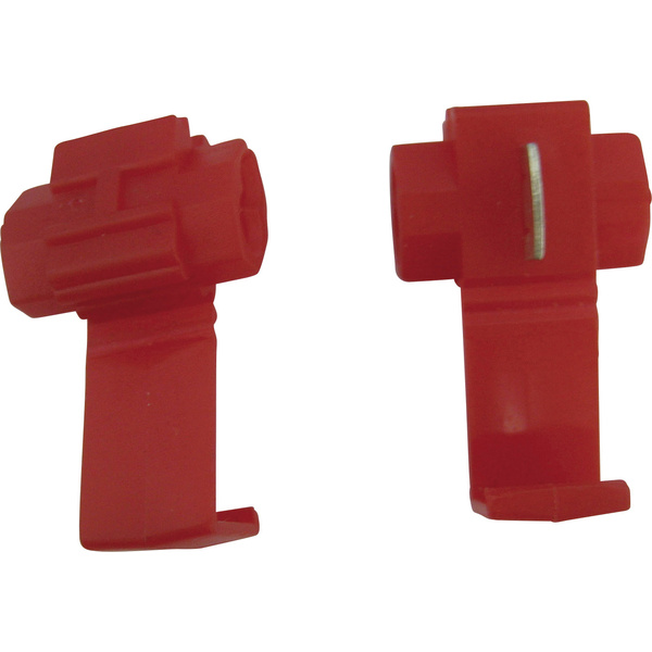 TRU Components Schnellklemmverbinder flexibel: 0.5-0.75mm² starr: 0.5-0.75mm² Polzahl (num): 2 Rot 5St.