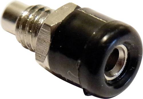 Schnepp Miniatur-Laborbuchse Buchse, Einbau vertikal Stift-Ø: 2.6 mm Schwarz