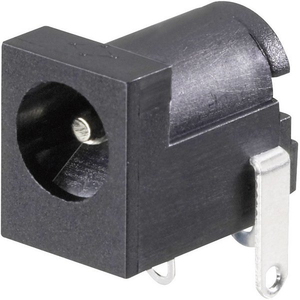 Niedervolt-Steckverbinder Buchse, Einbau horizontal 6.3mm 2.5mm