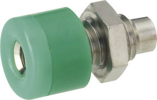 Schnepp Miniatur-Laborbuchse Buchse, Einbau vertikal Stift-Ø: 2.6mm Grün