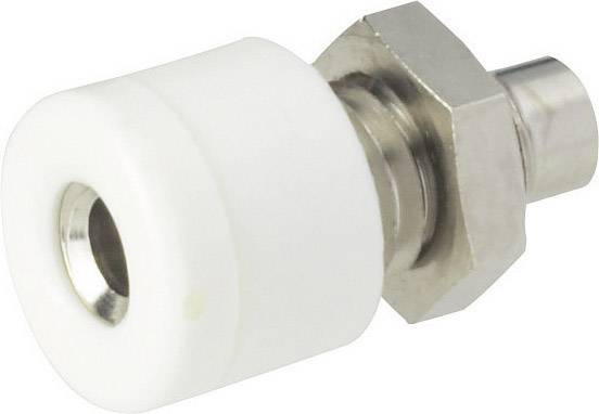 Schnepp Miniatur-Laborbuchse Buchse, Einbau vertikal Stift-Ø: 2.6 mm Weiß