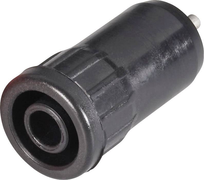 Schnepp BU 4800 sw Sicherheits-Laborbuchse Buchse, Einbau vertikal Stift-Ø: 4 mm Schwarz
