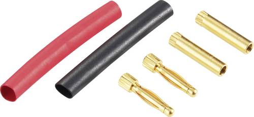 Schnepp DS 2 Alu Büschelstecker Stecker, gerade, Buchse, gerade Stift-Ø: 2 mm Rot, Schwarz 1 St.