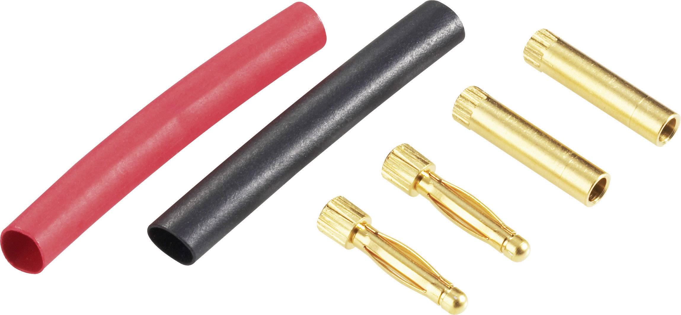 Schnepp DS 2 Alu Büschelstecker Stecker, gerade, Buchse, gerade Stift-Ø: 2 mm Rot, Schwarz 1 St.