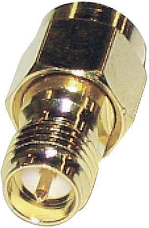 Ein goldener Koaxial-Stecker für Kabelverbindungen.