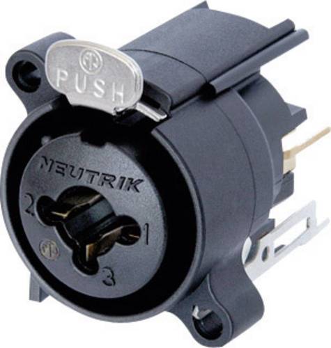 Neutrik NCJ6FA-V XLR-Steckverbinder Flanschbuchse, Kontakte gerade Polzahl: 3 Schwarz