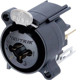Neutrik NCJ6FA-V XLR-Steckverbinder Flanschbuchse, Kontakte gerade Polzahl: 3 Schwarz