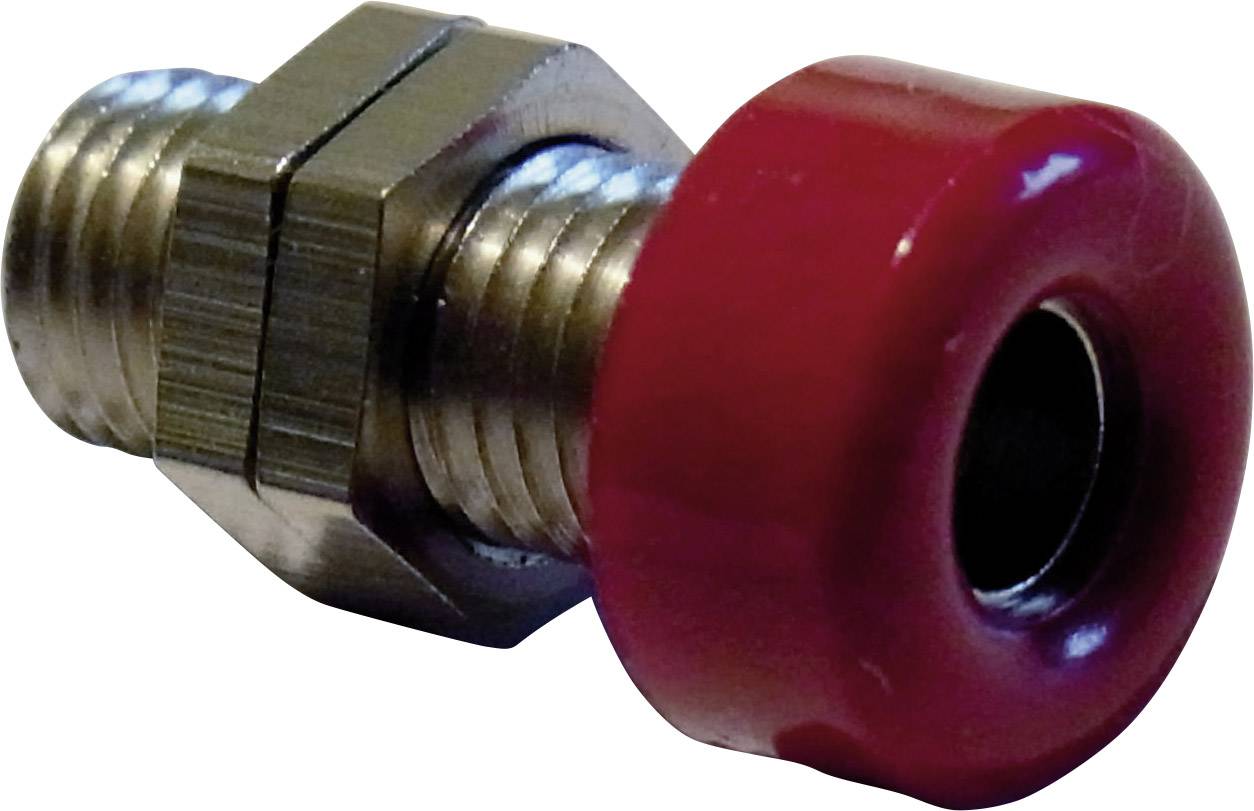 Schnepp Laborbuchse Buchse, Einbau vertikal Stift-Ø: 4 mm Rot