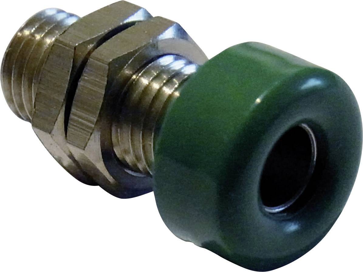 Schnepp Laborbuchse Buchse, Einbau vertikal Stift-Ø: 4mm Grün