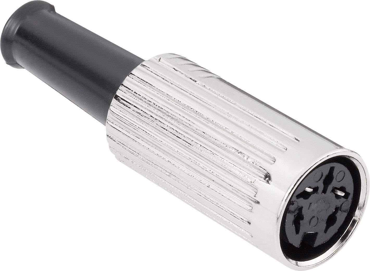 BKL Electronic 0208076 DIN-Rundsteckverbinder Buchse, gerade Polzahl: 6 Silber 1St.