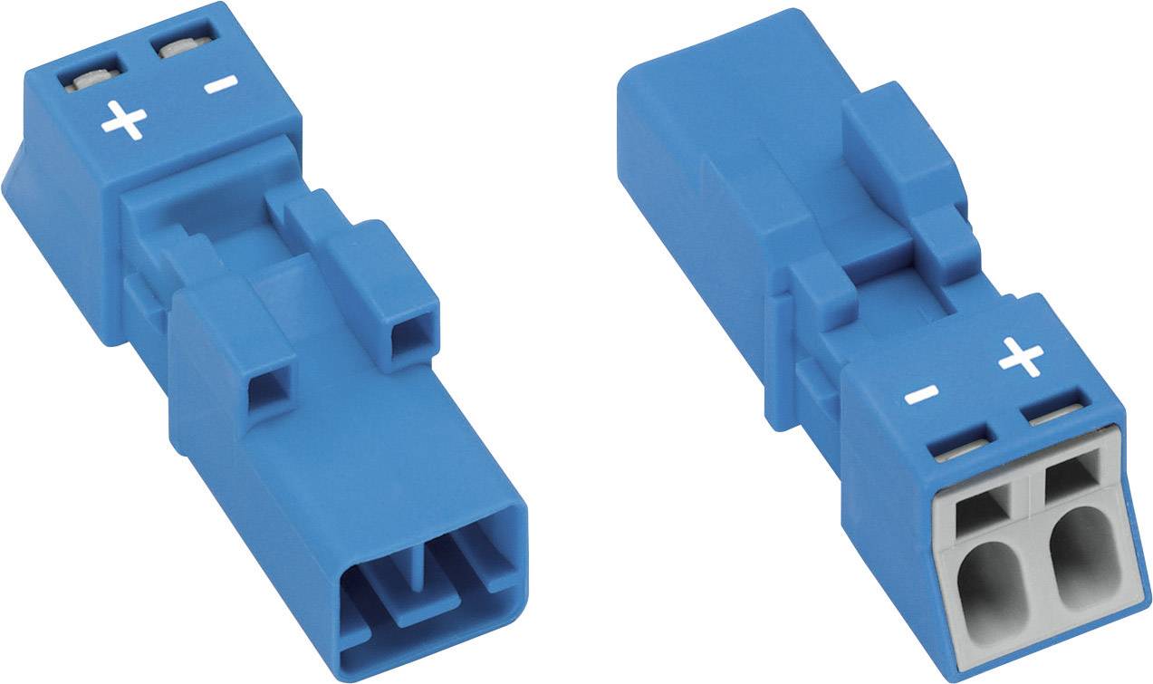WAGO 890-1112 Netz-Steckverbinder WINSTA MINI Stecker, gerade Gesamtpolzahl: 2 16 A Blau