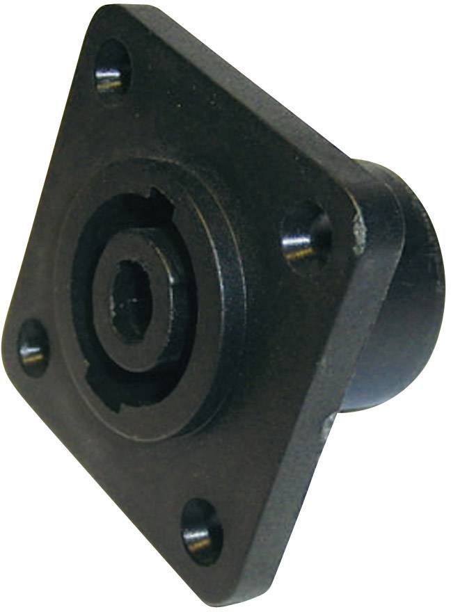 Cliff FM1275 Lautsprecher-Steckverbinder Flanschbuchse, Kontakte gerade Polzahl: 4 Schwarz 1St.