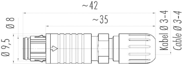 Binder 99-4706-00-03 Rundstecker Buchse, gerade Gesamtpolzahl: 3 Serie (Rundsteckverbinder): 420 1St.