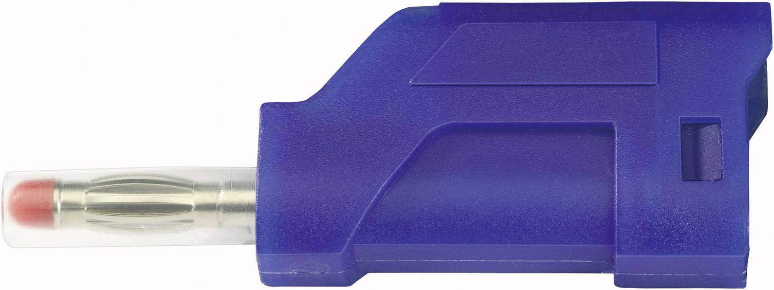 TRU Components TC-R8-104 BL Lamellenstecker Stecker, gerade Stift-Ø: 4mm Blau