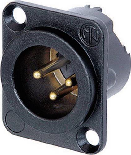 Neutrik NC3MD-LX-B XLR-Steckverbinder Flanschstecker, Kontakte gerade Polzahl: 3 Schwarz 1 St.