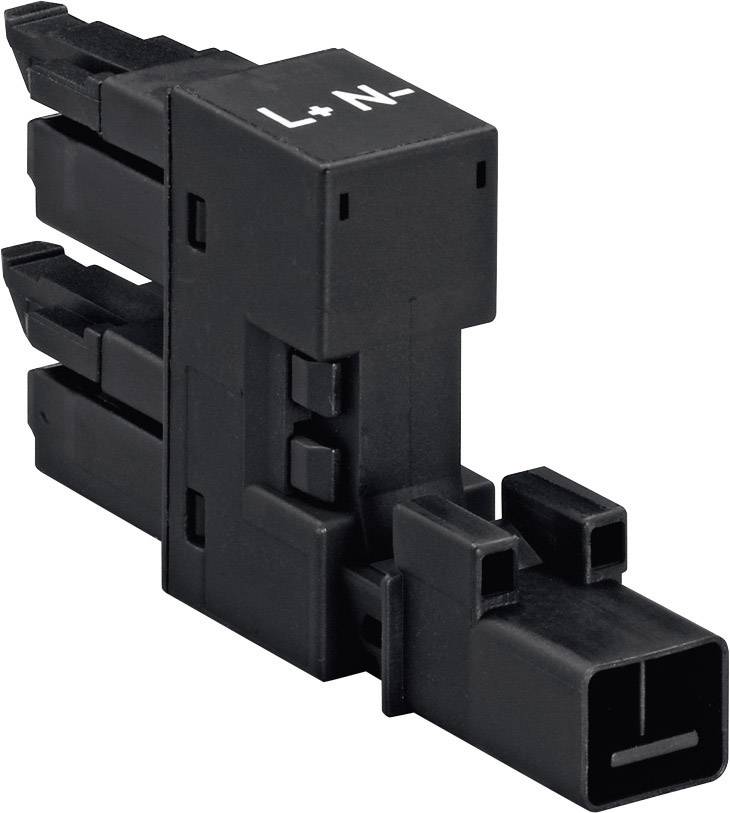 WAGO Netz-H-Verteiler Netz-Stecker - Netz-Buchse, Netz-Buchse Gesamtpolzahl: 2 Weiß 1 St.