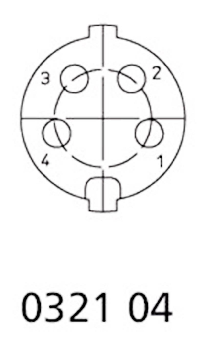 Lumberg 0331 04 DIN-Rundsteckverbinder Stecker, gerade Polzahl: 4 Silber 1St.