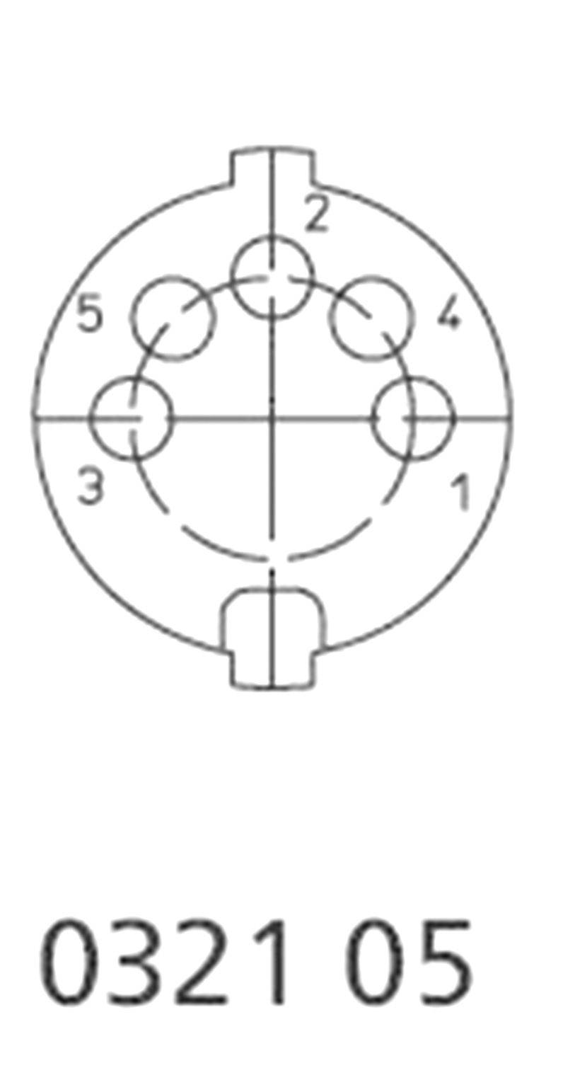 Lumberg 0332 05 DIN-Rundsteckverbinder Stecker, gerade Polzahl: 5 Silber 1St.