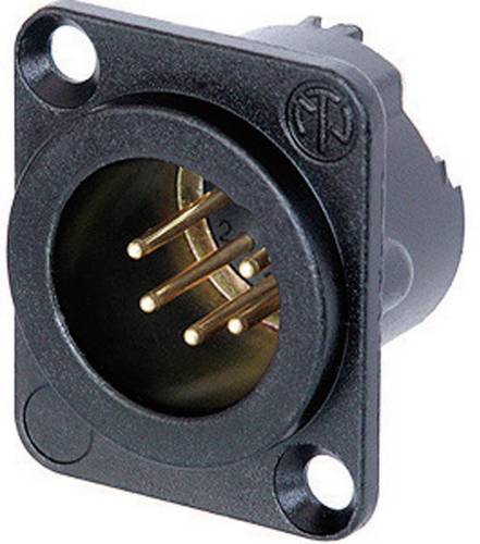 Neutrik NC5MD-LX-B XLR-Steckverbinder Flanschstecker, Kontakte gerade Polzahl: 5 Schwarz 1 St.