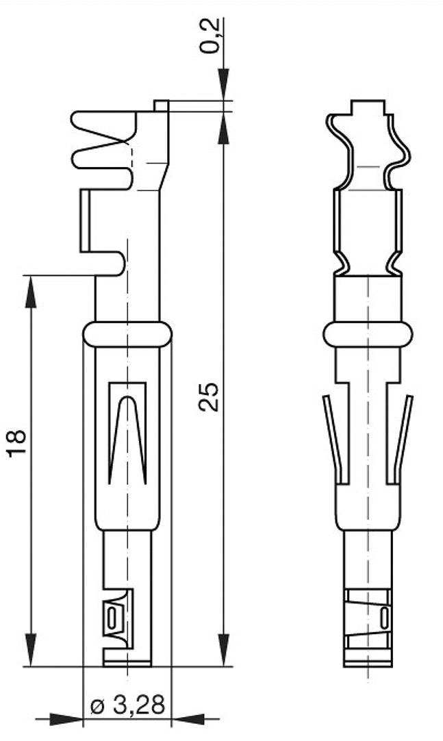 Hirschmann 733 383-021-200 Crimpkontakt RBC Buchse, gerade 10A Silber 200St.