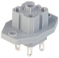 Hirschmann Einbaudose mit Flansch, mit Lötkontakten Grau G 30 E 3 Pole:3 + PE 931 782-106 Inhalt: 200St.