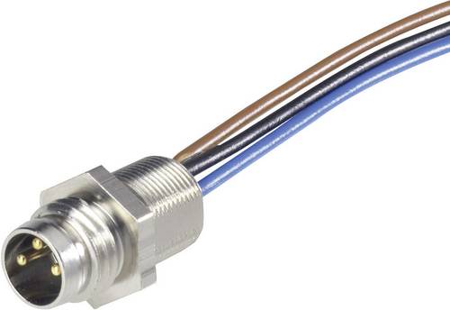 Hirschmann 935 980-161 Sensor-/Aktor-Einbausteckverbinder M8 Buchse, Einbau 0.50 m Polzahl Sensoren