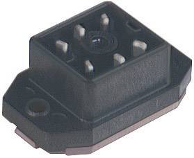 Hirschmann Aufbaustecker mit Flansch und Lötkontakten Schwarz GO 60 FAV M Pole:6 932 918-100-1 Inha