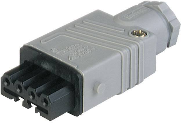 Hirschmann 931 691-106-1 Netz-Steckverbinder STAK Buchse, gerade Gesamtpolzahl: 5 + PE 6 A Grau 1 S