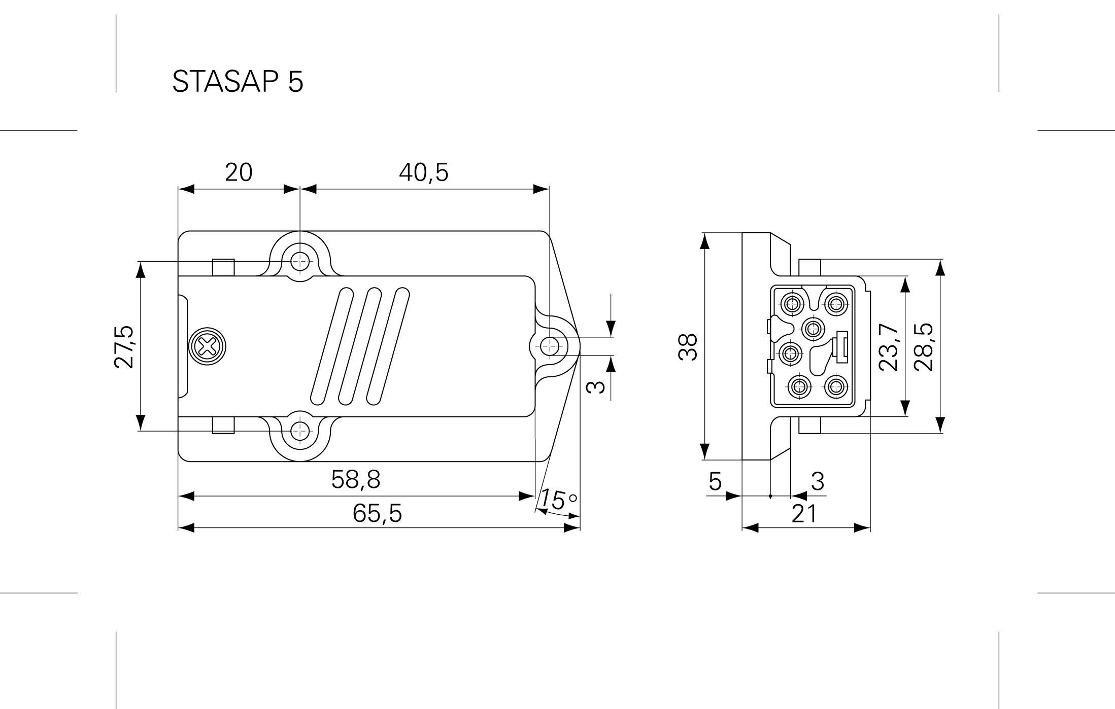 Hirschmann 932 512-106-1 Netz-Steckverbinder STASAP Gesamtpolzahl: 5 + PE 6A 1St.
