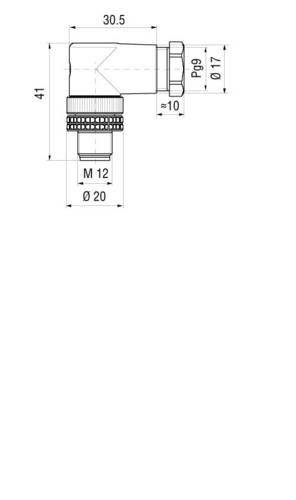Hirschmann 933 166-100-1 Sensor-/Aktor-Steckverbinder, unkonfektioniert M12 Stecker, gewinkelt Polz
