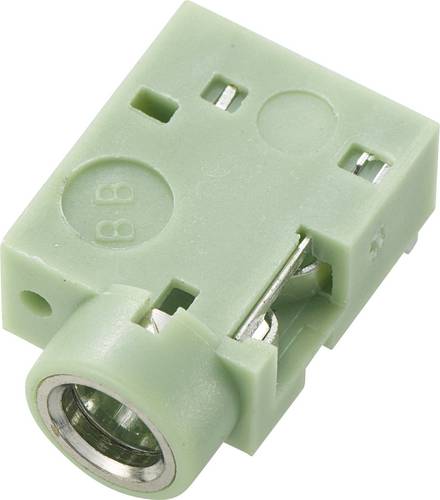 TRU COMPONENTS Klinken-Steckverbinder 3.5mm Buchse, Einbau horizontal Polzahl: 3 Stereo Grün