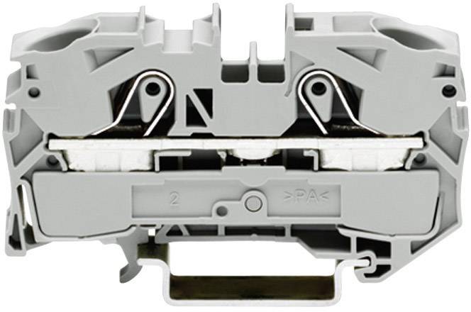 WAGO 2016-1201 Durchgangsklemme 12 mm Zugfeder Belegung: L Grau