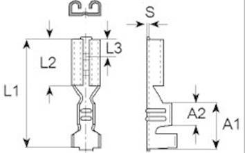 Vogt Verbindungstechnik 3833.60 Flachsteckhülse Steckbreite: 6.3 mm Steckdicke: 0.8 mm 180 ° Unisol