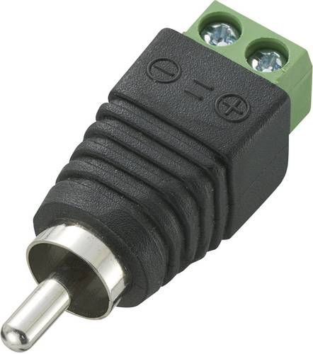 TRU Components 735875 Cinch-Steckverbinder Stecker, gerade Polzahl: 2 Schwarz 1St.